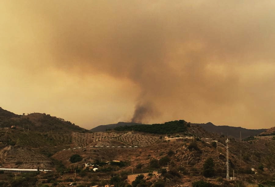 El fuego en Los Guájares se ha ido trasladando hacia Albuñelas, El Pinar y El Valle.